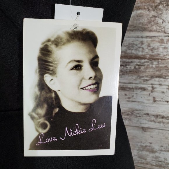 LOVE, NICKIE LEW Black Scalloped Hem Mini Dress - Picture 7 of 12